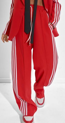 Штани палаццо з лампасами