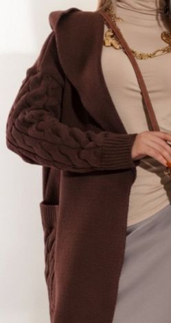 Теплий кардиган з каптуром