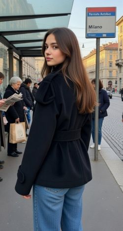 Пальто з акцентними плечима