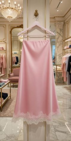 Шовкова спідниця з мереживом