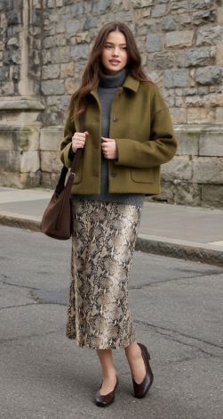 Пальто-піджак у відтінку «припилена олива»