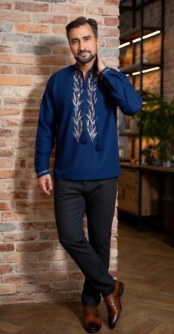 Чоловіча лляна вишиванка Всеволод