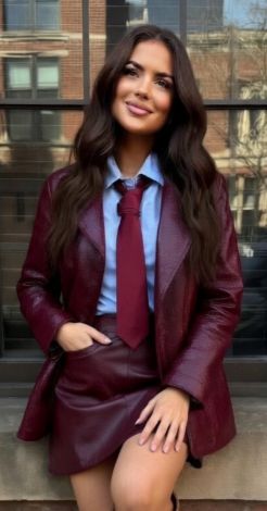 Leather Chic: Костюм з екошкіри, який диктує правила