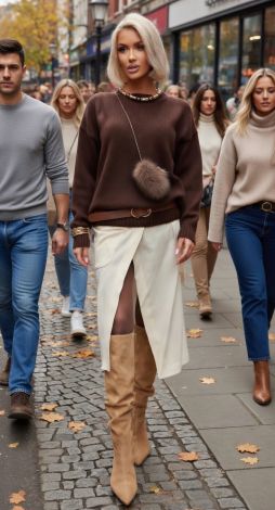 Светр жіночий оверсайз в\'язаний з круглим вирізом