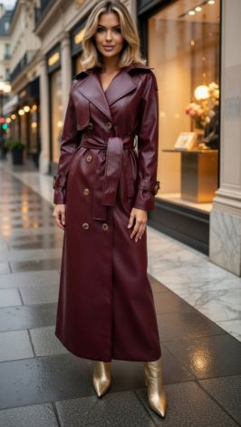 Burgundy Leather: Тренч, що диктує правила стилю