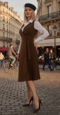 Pleated Perfection: Сукня-жилет, що створює магію руху