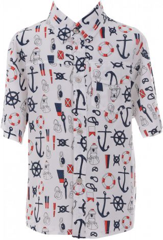 Дитяча сорочка з морським принтом