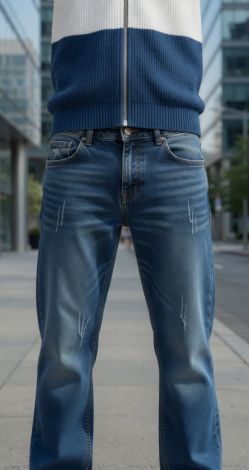 Джинси для хлопчика підлітка сині рвані — стильний casual look