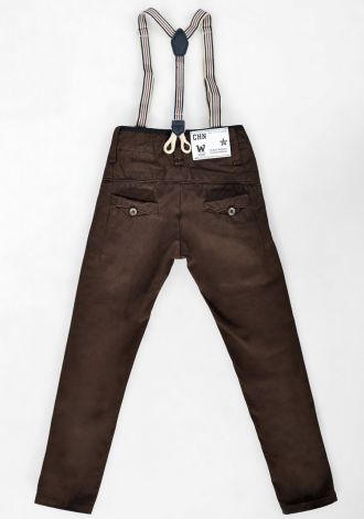 Pants with suspenders