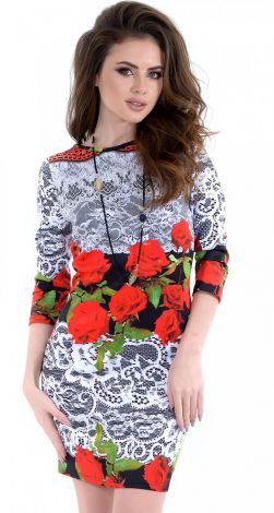 Платье с принтом