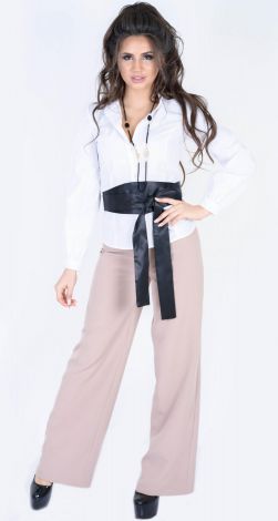 Shirt with a pattern and rhinestones