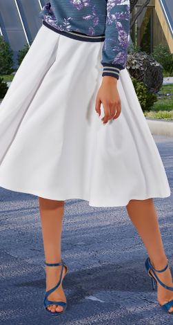 Розкльошена спідниця зі складками 