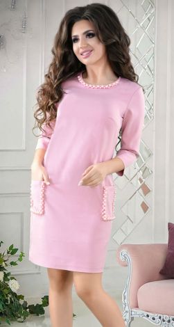 Вільна сукня з перлинами