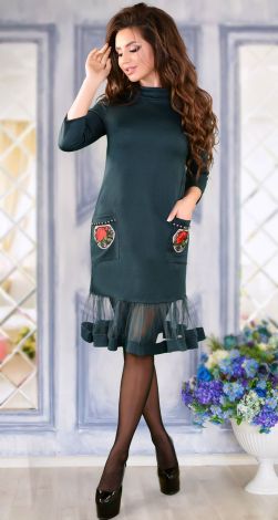 Комфортное прямое платье