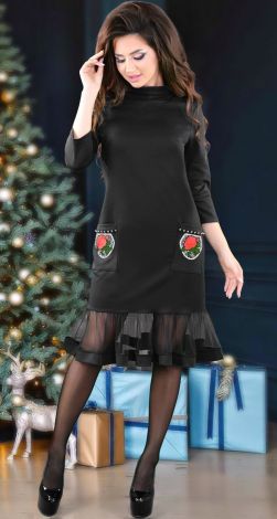 Комфортное прямое платье