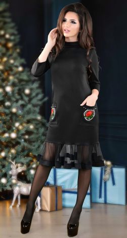 Комфортное прямое платье