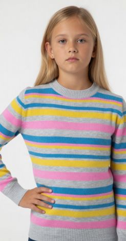 Світр у смужку для дівчинки — яскравий і затишний must-have цього сезону!