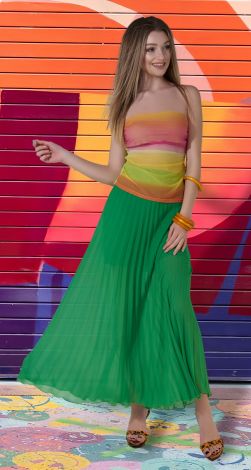 Довга спідниця пліссе