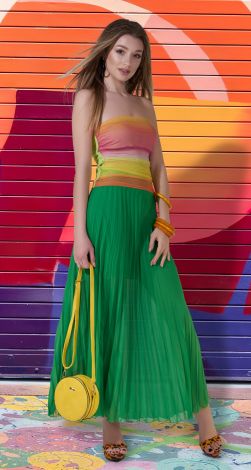 Довга спідниця пліссе