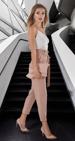 Pants with a high waist