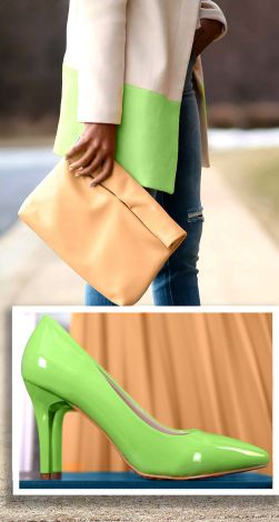 Туфли салатовые