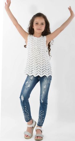 Джинси з перлинами