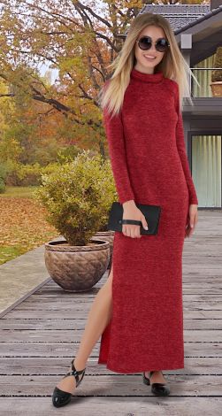 Длинное платье из ангоры