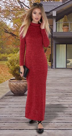 Длинное платье из ангоры
