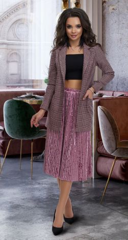 Спідниця пліссе оксамитова