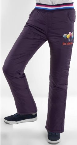 Штани плащівка на синтепоні для дівчаток