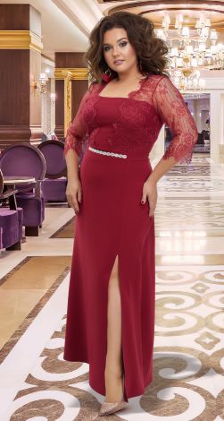 Длинное нарядное платье большого размера