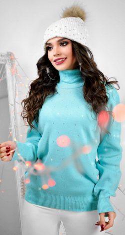 Тёплый гольф с кристаллами