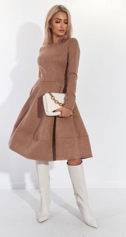 Замшева сукня