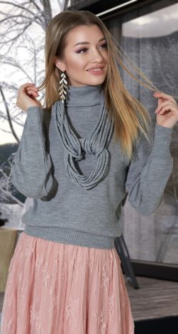 Тёплый гольф с высокой стойкой 