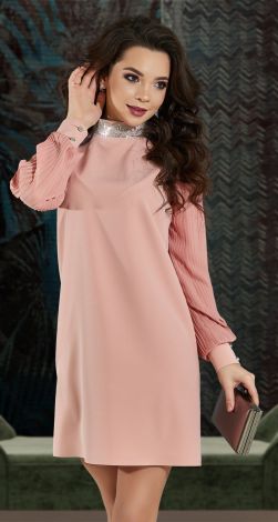 Роскошное свободное платье с кристаллами