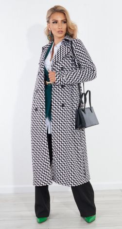 Black and white trench.