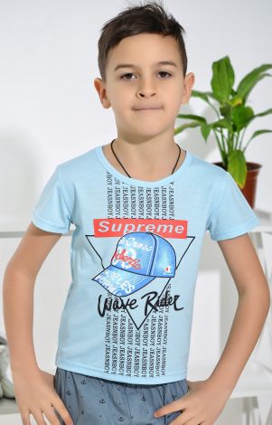 Футболка на хлопчика блакитна