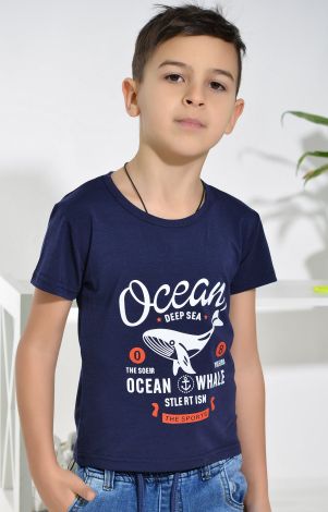 Футболка на хлопчика синя