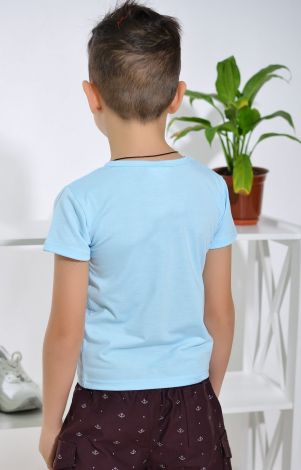 Футболка на хлопчика блакитна