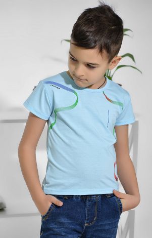 Футболка на хлопчика блакитна