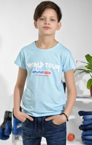 Футболка на хлопчика блакитна
