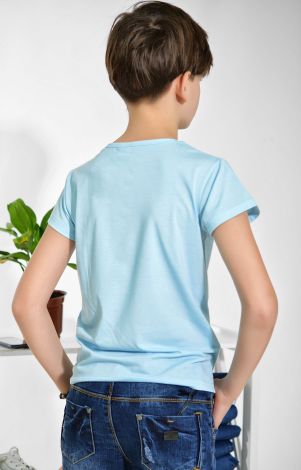Футболка на хлопчика блакитна