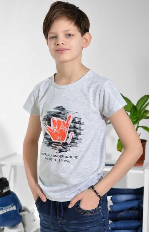 Футболка на хлопчика сіра