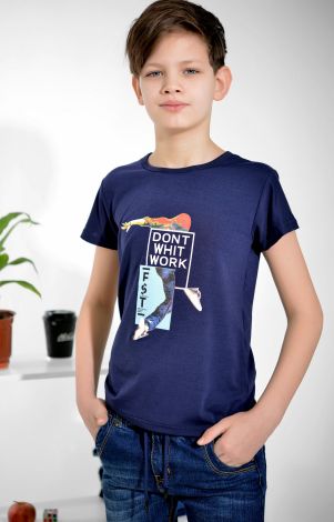 Футболка на хлопчика синя