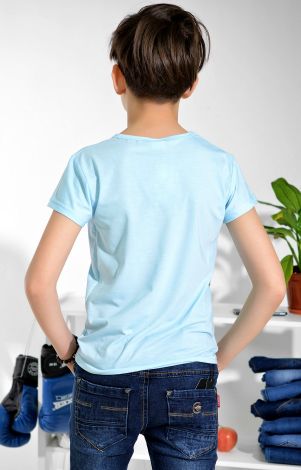 Футболка на хлопчика блакитна