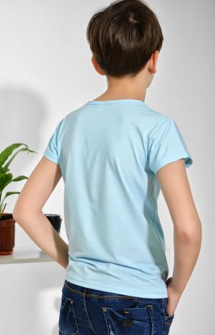 Футболка на хлопчика блакитна