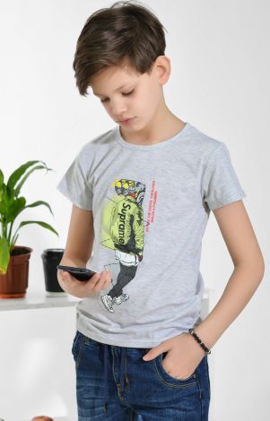 Футболка на хлопчика сіра