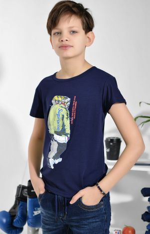 Футболка на хлопчика синя