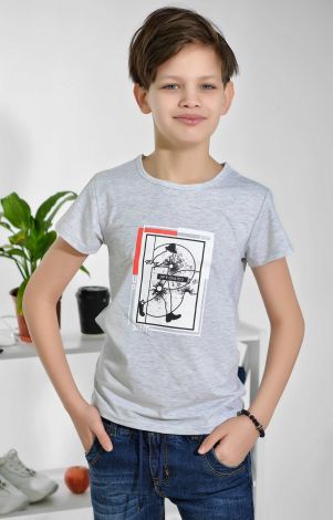 Футболка на хлопчика сіра