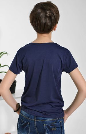 Футболка на хлопчика синя